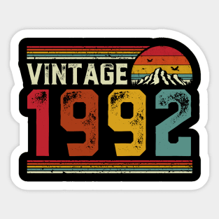 Vintage 1992 Birthday Gift Retro Style Sticker